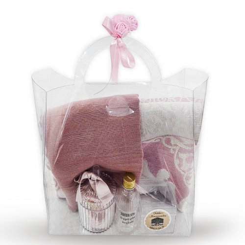 �zel Tasar�m Kutulu Hac Umre Hediyelik Set - 02 - Pembe