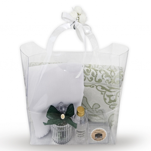 �zel Tasar�m Kutulu Hac Umre Hediyelik Set - 02 - Ye�il