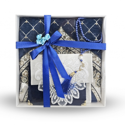 �zel Tasar�m Kutuda ��nil Seccade Set - 03 - Lacivert