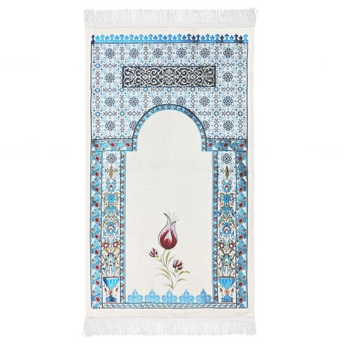 Otantik ��nil Seccade Astarl� - Beyaz