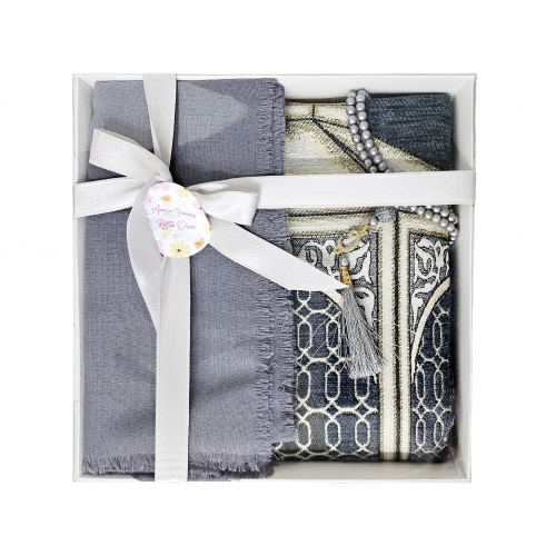 Anneler G�n� �zel Tasar�m Kutuda ��nil Seccade Set - Gri