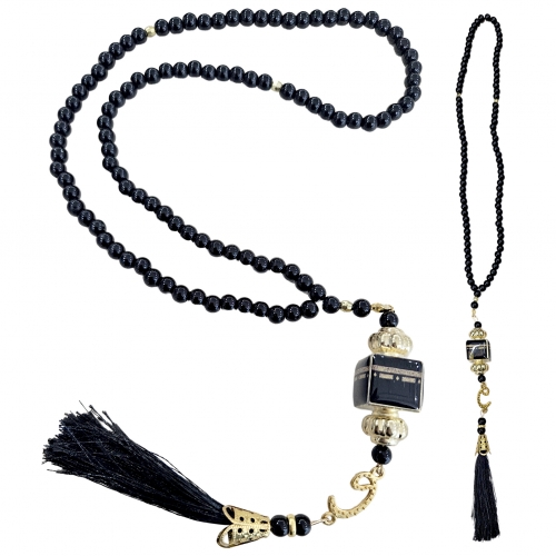 99'Luk K�p Kabeli �nci Tesbih - Siyah